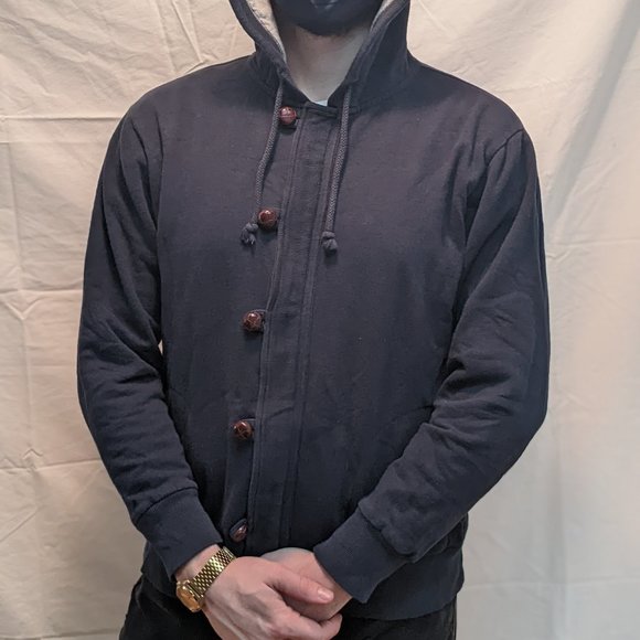 Old Navy - Wushu Kung-Fu Zip Up/Button Hoodie - Picture 2 of 9